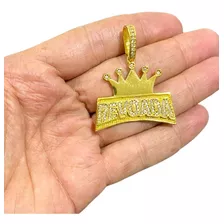 Pingente Masculino Revoada Cravejado Banhado Ouro 18k Luxo 