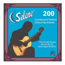 Jgo De Cuerdas Guitarra Nylon Negro Selene 200 80-20