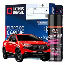 Kit Filtro De Cabine Ar Condicionado Polen + Higienizador - Fiat Toro 1.8 2.0 2.4 Flex Diesel Freedom 2016 2017 2018 19