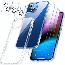 Funda Transparente iPhone 14 Protectores Pantalla Y Camara 