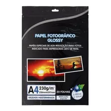 Papel Fotográfico Premium A4 Glossy 230g 500 Folhas