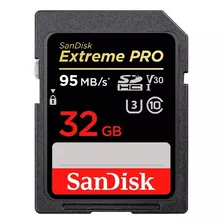 Tarjeta De Memoria Sd Sandisk Extreme Pro 32gb 4k U3