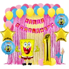 Globos Kit Bob Esponja Niña Decoracion Cumpleaños