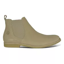 Botina Chelsea Boots Toda Preta Couro Camurça + Brinde