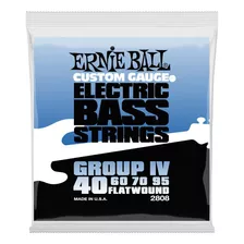 Ernie Ball Flatwound - Cuerdas Para Bajo Eléctrico, Grupo Iv
