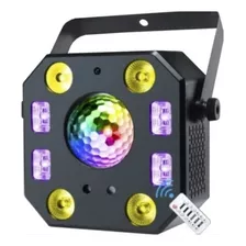 Super 5 Em 1 Led Efeitos Strobo Laser Led Uv Controle Remoto