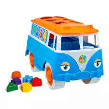 Kombi Brinquedo Educativo De Menino Com Peças 6 De Encaixar