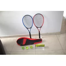 Raquetas De Tennis Artengo Adultos + Tres Pelotas + Forro