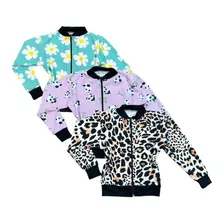 Combo 3 Casacos Bomber Feminino Infantil Preço Top Novidade