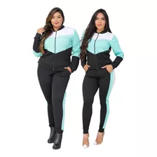 Conjunto Plus Size Feminino Calça Jogger + Blusa Frio Zíper 