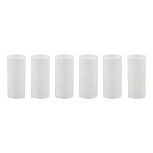 Creative Hobbies Set Of 6, 2 Inch Tall White Plastic Candle