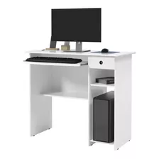 Escrivaninha Ej Móveis Mesa De Computador Viena Mdp De 900mm X 765mm X 400mm Branco