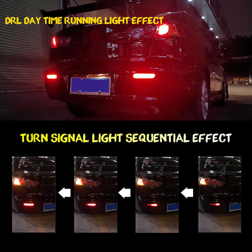 Luz Reflectora Led Trasera Para Mitsubishi Lancer Evo Outlan Foto 7