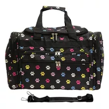 19inch Shoulder Duffel Bag, Multi Paws, One Size