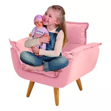 Kit 2 Sillón Infantil Opalita Pies Palito Comfort Kids