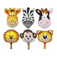 12 Globos Metalicos Animal Emoji Letra Varios Modelo 35-45cm