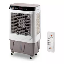 Climatizador Ar Portátil Rodinhas Evaporativo E Controle 60l Cor Branco 220v