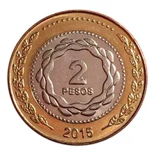 Argentina Moneda De 2 Pesos Año 2015 