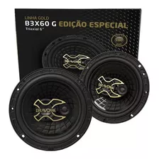 Tipo De Alto-falante Triaxial Bravox B3x60 Para Carros, Picapes E Suvs Cor Preto De 4 167.5mm X 167.5mm X 6 X 2 Unidades 