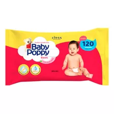 Toalhas Umedecidas Baby Poppy Com Aloe Vera Contém 120 Unid