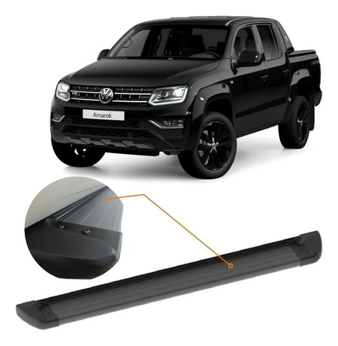 Estribos Volkswagen Amarok Original Negro 2013-2021 Foto 2