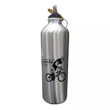 Termo / Caramañola Bicicleta Aluminio 500 Ml Color Plata