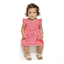 Vestido Infantil Bebê Xadrez - Menina