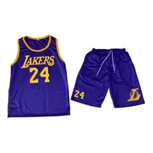 Conjunto Deportivo Short Camiseta Hombre Lakers