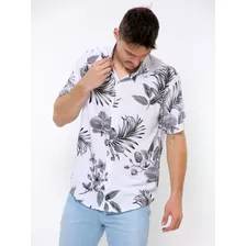 Camisa Social Floral Florida Masculina Premium Luxo 