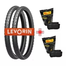 Par Pneus Levorin Excess Ex Aro 26x1.95 + 2 Câmaras Pirelli