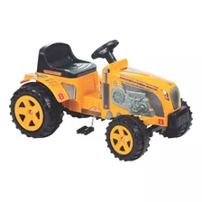 Carrinho De Passeio Infantil Pedal Trator Farmer Amarelo