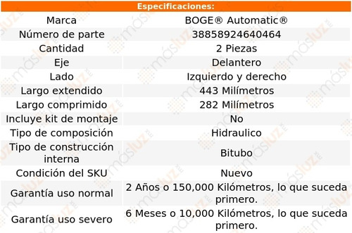 Set 2 Amortiguadores Del Boge Sundance Fwd L4 2.5l 88 Al 94 Foto 2