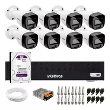 Kit Intelbras 8 Full Color 1220 Dvr 8 Canais 3008c C/1 Tb