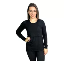 Blusa De Amamentação Para O Inverno Manga Longa Vicolycra