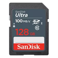 Cartão Memória Sandisk 128gb 100mb/s Full Hd Sdxc Uhs-l Sdsdunr-128g-gn3in