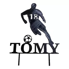 Caketopper De Futbol Personalizado Con Nombre Ver Foto 