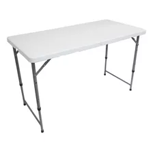 Mesa De Camping Praia Dobrável 122x61 Vira Maleta 4 Pessoas