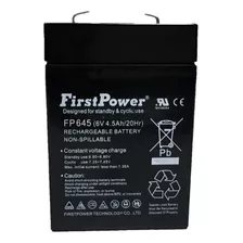 Bateria Seca Recargable 6 V 4.5 Ah Sellada Marca First Power