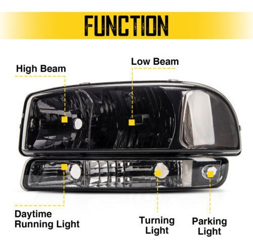 Xl For 99-06 Gmc Sierra Yukon Headlights Bumper Assembly Ttq Foto 5