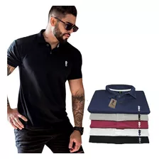 Kit 5 Camisa Gola Polo Marine Camiseta Masculina Original 