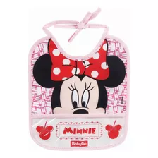 Babador Infantil Bebê C/ Pega Migalha Rosa Minnie Mouse