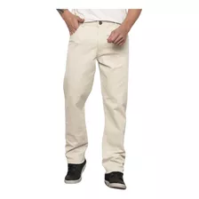 Calça Jeans Masculina Sarja Casual Bege Premium