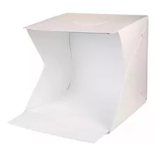 Mini Estúdio Fotográfico Portátil 40cm Com Luzes De Led