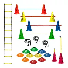 10 Cones Barreiras +10 Pratos + Escada Agilidade + 03 Cordas