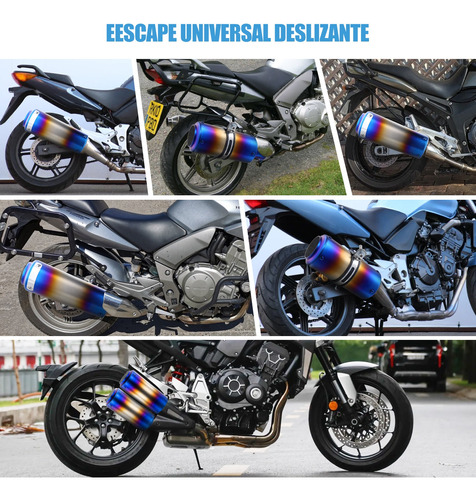 Escape Deportivo Moto 51mm De Acero Inoxidable Universal Foto 7