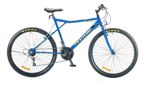 Mountain Bike Futura Techno 026 18  21v Frenos V-brakes Cambios Index Color Azul Con Pie De Apoyo  