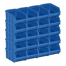 Caixa Organizadora Plástica N°3 Caixa Com 20 Unidades Azul