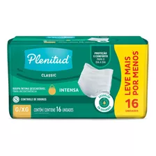 Plenitud Classic Roupa Íntima Para Incontinência G/xg 16 Unidades