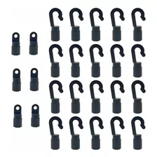 20 Pcs Bungee Shock Cord Hook For 1/4 Pulgada Cord Rope Term