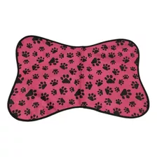 Tapete Para Comedouro Pet Cachorro Ou Gato Patinha Pink